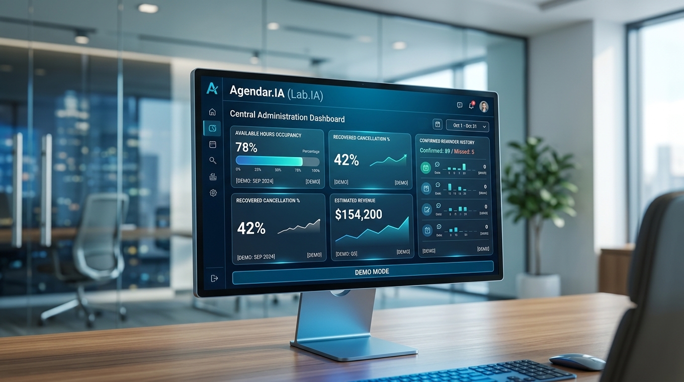 Dashboard ejecutivo de Agendar.IA